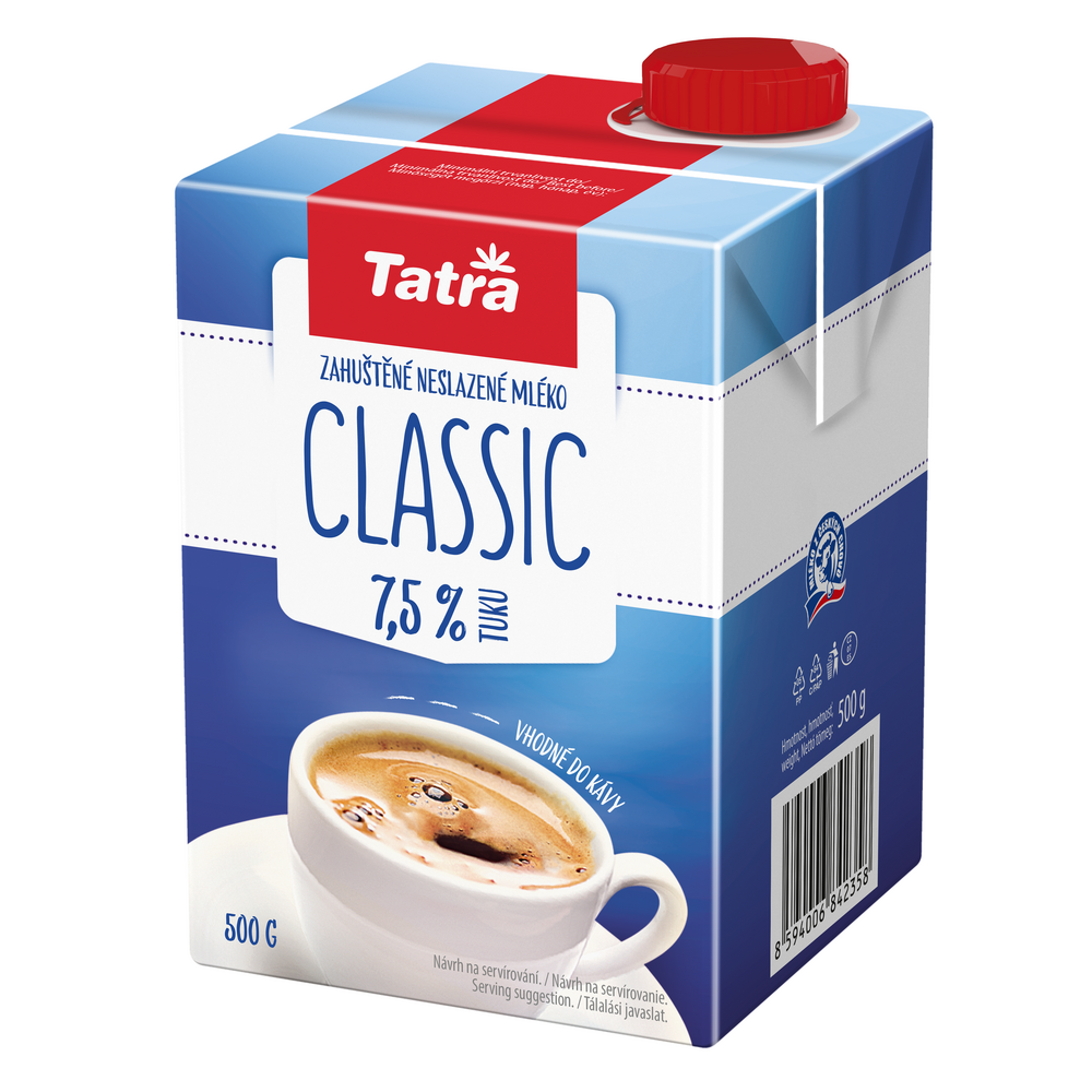 TATRA Classic kondenzované mléko 7,5% 500g TP