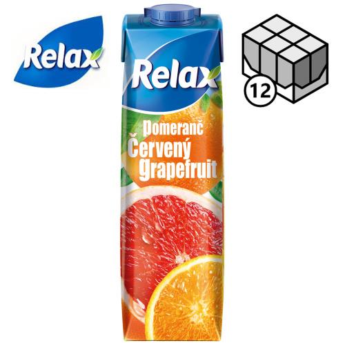 RELAX nektar pomeranč + červený grep 12 x 1 l  TP