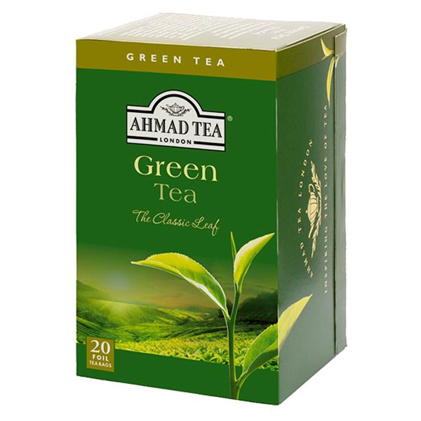 AHMAD Tea zelený čaj  přírodní 20 x 2 g  ALU