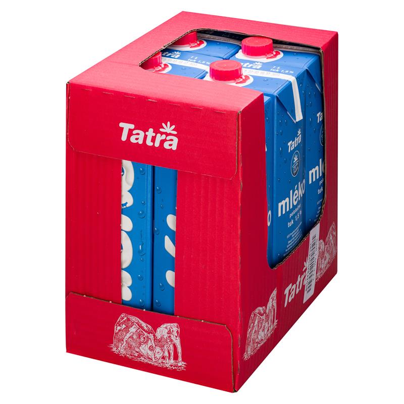 TATRA mléko polotučné trvanlivé s uzávěrem 6 x 1 l TP
