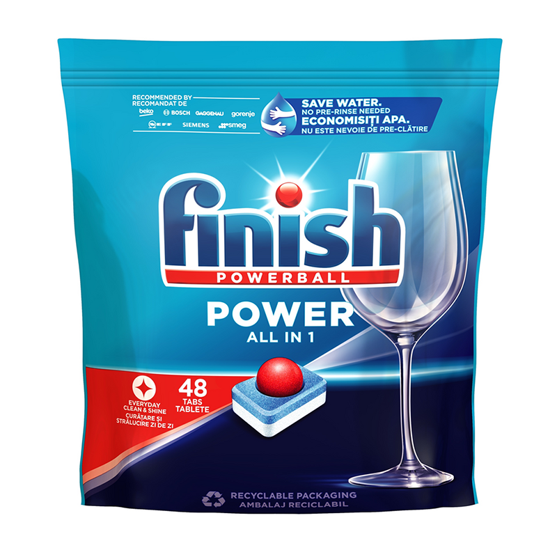 Finish Powerball All in 1 Max Regular tablety do myčky 1x48ks (768g)