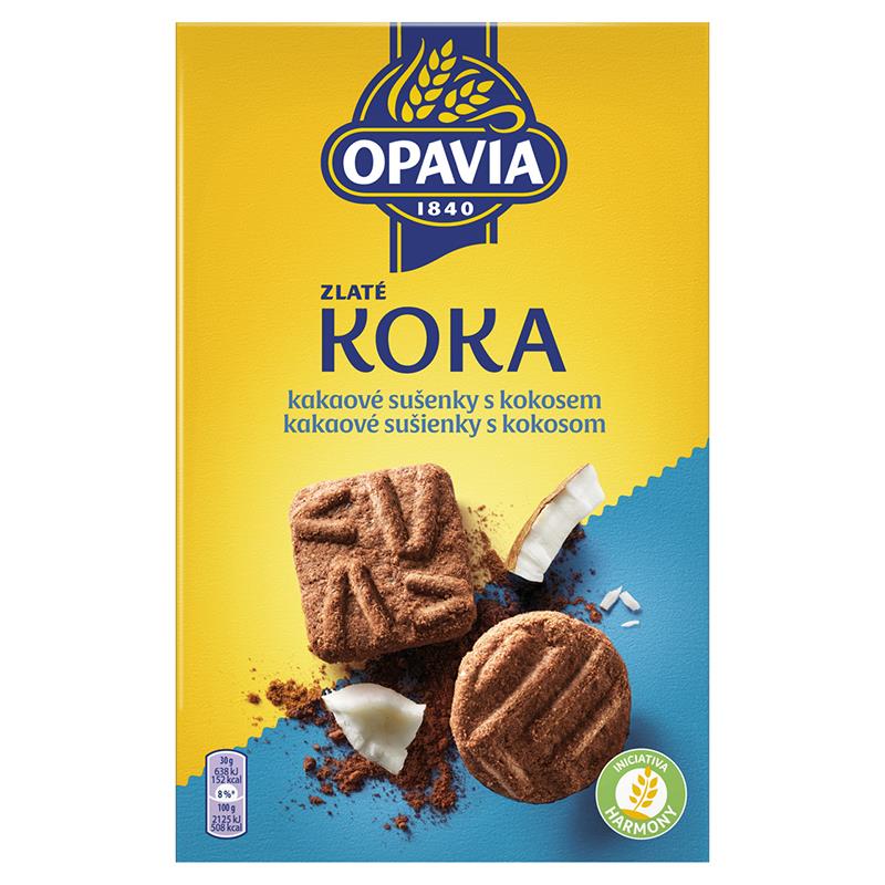 Zlaté KOKA kakaové sušenky s kokosem 180 g