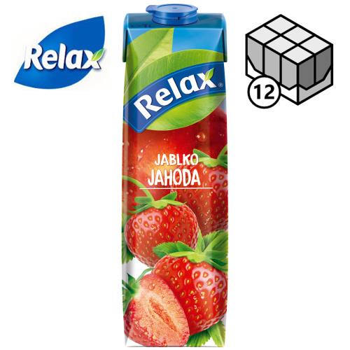 RELAX  nektar jablko + jahoda 12 x 1 l  TP