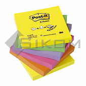 Samolepicí bločky Post-it - Z bločky - mix neonových barev 6 x 100 lístků