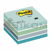 Samolepicí bločky Post-it kostky - modré odstíny / 450 lístků