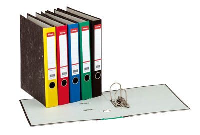 Pořadač A4 pákový papírový s barevným hřbetem - hřbet 5cm / modrá