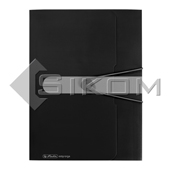 Spisové desky A4 s gumou easy orga - černá neprůhledná