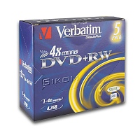 DVD + RW 4,7 GB 5 ks